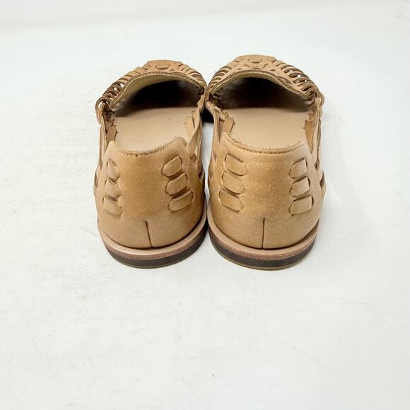 Nisolo Women’s Huarache Flats Size 9 Leather Sandals Handwoven Tan Neutral - Picture 7 of 12